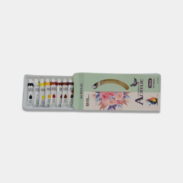 Acrylic color paint tube