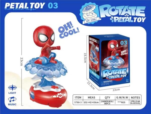 Rotate Petal Toy Spider Man